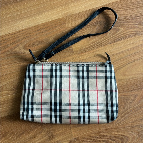 Vintage Burberry wristlet with front pocket. - Picture 2 of 3